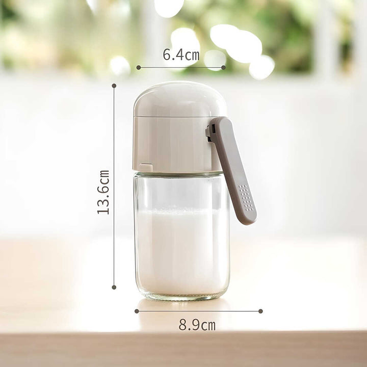 Salero para cocina en vidrio gris